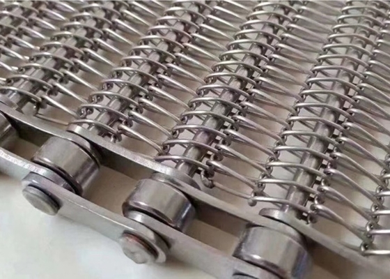 Μεταφορική ταινία διχτυωτών αλυσίδας 4mm Ss 304 316 από ανοξείδωτο ατσάλι για φούρνο