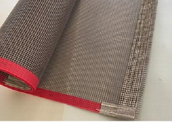 Πλάτος 30cm ντυμένη ζώνη μεταφορέων Ptfe πλέγματος φίμπεργκλας ξηρότερη ανθεκτική στη θερμότητα