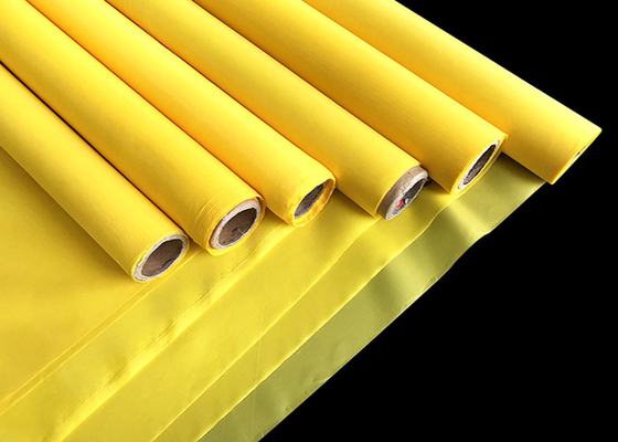 110Mesh κίτρινη Monofilament σαφής ύφανση πλέγματος εκτύπωσης οθόνης μεταξιού πολυεστέρα