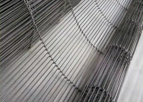 Βαθμός τροφίμων 304 επίπεδη ευκίνητη ζώνη μεταφορέων πλέγματος καλωδίων ανοξείδωτου για την ψύξη