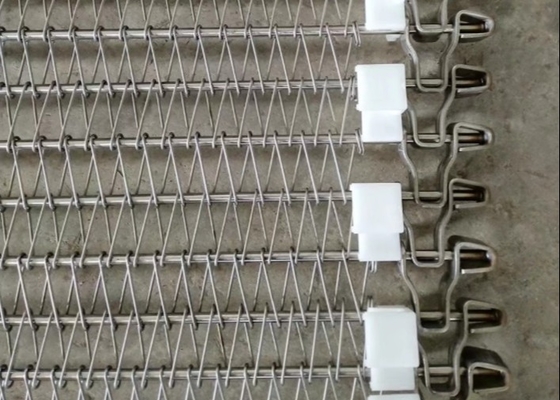 Τροφική ποιότητα Ss304 Ss316 Eye Link Conveyor Belt πλάτος 0,3-3,6m