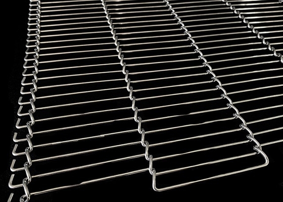 4.24mm-20.32mm Rod Pitch Flat Flex Conveyor Belt 0,9mm-2,8mm Διαμέτρου καλωδίου