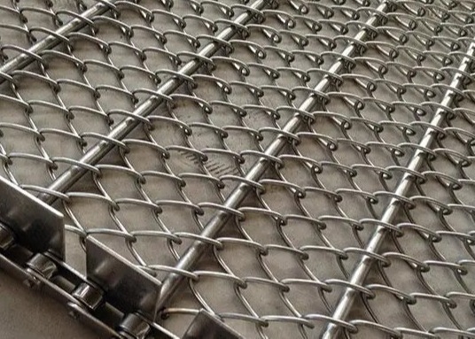 Τροφική ποιότητα Ss304 Ss316 Eye Link Conveyor Belt πλάτος 0,3-3,6m