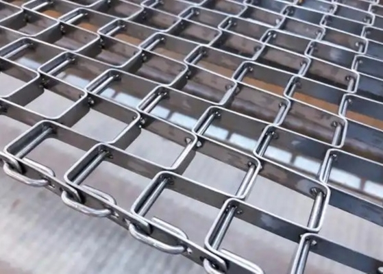 Υψηλό φορτίο SS 316 Honeycomb Flat Wire Mesh Μεταγωγική ζώνη