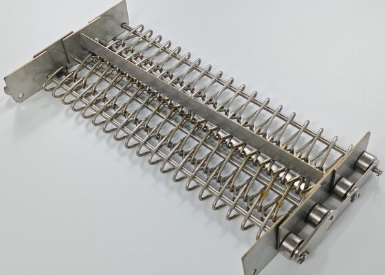 304 316 316L Ανοξείδωτο Ατσάλι Ανθρακούχος Χάλυβας Σπειροειδής Αλυσίδα Πλέγμα Ζώνη Μεταφοράς Φούρνου Ψησίματος