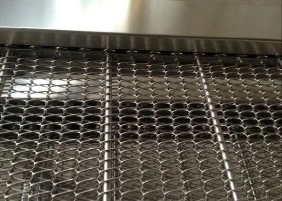 304 Stainless Steel Conveyor Belt Corrosion Proof for Vegetable Washing