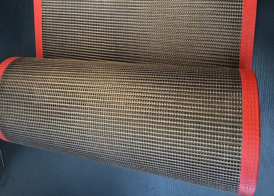 Ντυμένη Ptfe υψηλής θερμοκρασίας αντίσταση ζωνών μεταφορέων πλέγματος φίμπεργκλας τεφλόν