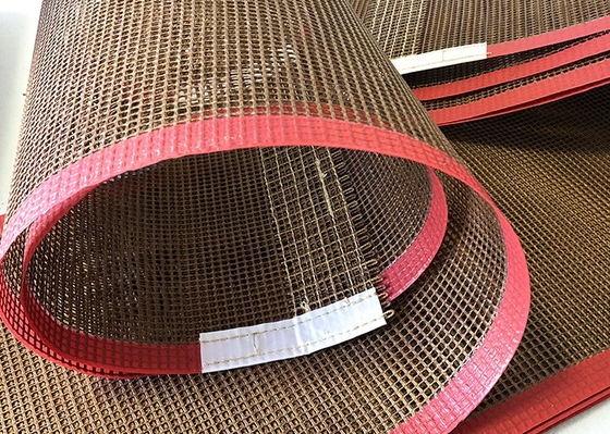ζώνη πλέγματος Ptfe μη ραβδιών 8*8mm ανθεκτική στη θερμότητα για το μεταφορέα τροφίμων